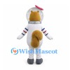 Squirrel Mascot Costume with White Astronaut Suit and Clear Helmet