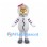 Squirrel Mascot Costume with White Astronaut Suit and Clear Helmet