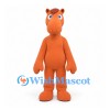 Horse Mascot Costume in Orange with Brown Mane