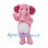 Elephant Mascot Costume in Pink with White Belly