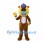 Mandrill Mascot Costume with Colorful Face and Purple Cap