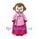 Monkey Mascot Costume with Pink Traditional Blouse and Long Skirt