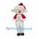 Sheep Mascot Costume in Cream with Red Santa Cape