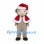 Sheep Mascot Costume in Gray with Red Santa Cape