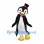 Penguin Mascot Costume with Black Top Hat and Red Bow Tie