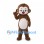 Monkey Mascot Costume in Brown with White Face and Belly