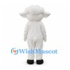 Sheep Mascot Costume in Cream with Curly Wool Head