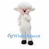 Sheep Mascot Costume in Cream with Curly Wool Head