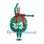 Christmas Ornament Mascot Costume in Green with White Snowflakes