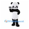 Panda Mascot Costume in Black and White with Paw Pads