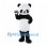 Panda Mascot Costume in Black and White with Paw Pads