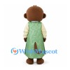 Monkey Mascot Costume with Green Traditional Robe