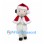 Sheep Mascot Costume with Red Santa Hat and White-Trimmed Cape
