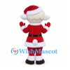 Sheep Mascot Costume with Red Santa Jacket and Trousers