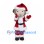 Sheep Mascot Costume in Gray with Red Santa Suit