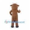 Bull Mascot Costume in Brown with Cream Belly and Pink Snout