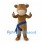Bull Mascot Costume in Brown with Blue Waist Sash