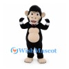 Chimpanzee Mascot Costume in Black with Cream Face and Belly
