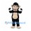 Chimpanzee Mascot Costume in Black with Cream Face and Belly