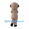 Sheep Mascot Costume in Taupe with Curly Wool Head