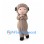 Sheep Mascot Costume in Taupe with Curly Wool Head