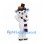 Polar Bear Mascot Costume with Chocolate Top Hat and Purple Scarf