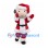 Sheep Mascot Costume in Gray with Red Santa Jacket