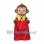 Monkey Mascot Costume with Yellow Rainbow-Sleeve Blouse and Red Skirt