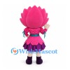 Flower Fairy Mascot Costume with Pink Petals and Purple Skirt