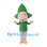 Boy Mascot Costume with Green Leaf Hair and Green Shirt