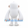 Monkey Mascot Costume in White with Long Arms and Red Cheeks