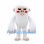 Monkey Mascot Costume in White with Long Arms and Red Cheeks