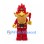 Rooster Mascot Costume with Red and Gold Robot Armor