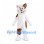 Cat Mascot Costume in White with Brown Patches and Pink Cheeks