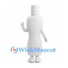 Bottle Mascot Costume in White with Tall Cylindrical Cap