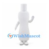 Bottle Mascot Costume in White with Tall Cylindrical Cap
