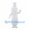 Bottle Mascot Costume in White with Tall Cylindrical Cap