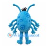 Alien Mascot Costume in Blue with Long Antennae and Multiple Arms
