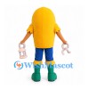 Monkey Mascot Costume with Yellow Hood, Blue Shorts and Green Boots