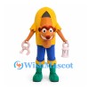 Monkey Mascot Costume with Yellow Hood, Blue Shorts and Green Boots