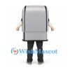 Trash Bin Mascot Costume in Gray and Black