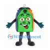 Recycling Bin Mascot Costume in Green and Orange