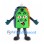 Recycling Bin Mascot Costume in Green and Orange