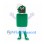 Chef Mascot Costume with Green Square Body and White Hat