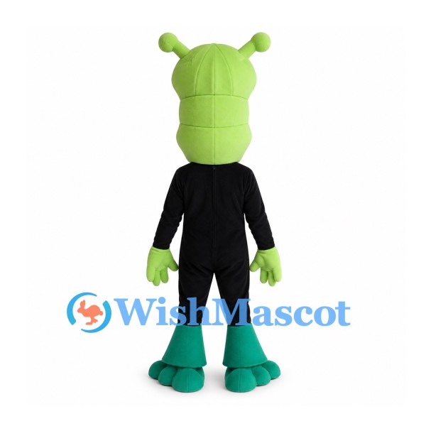 One-Eyed Monster Mascot Costume in Green and Black