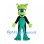 One-Eyed Monster Mascot Costume in Green and Black