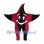 Pinwheel Mascot Costume in Red and Black