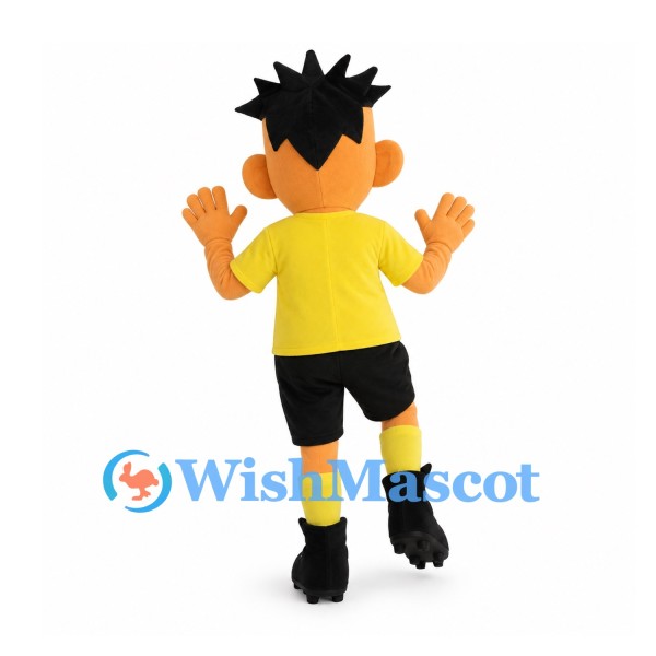 Boy Mascot Costume with Yellow Shirt and Roller Skates
