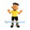 Boy Mascot Costume with Yellow Shirt and Roller Skates