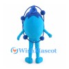 Atom Mascot Costume in Blue with Orbital Rings